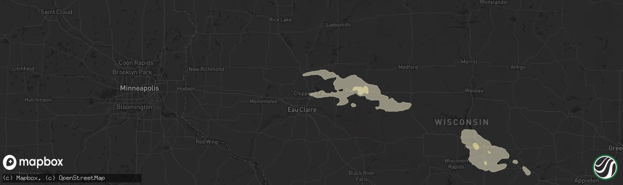 Hail Map in Chippewa Falls WI on September 19 2022 HailTrace